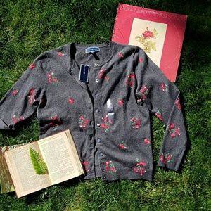 Karen Scott Jersey Cardigan L